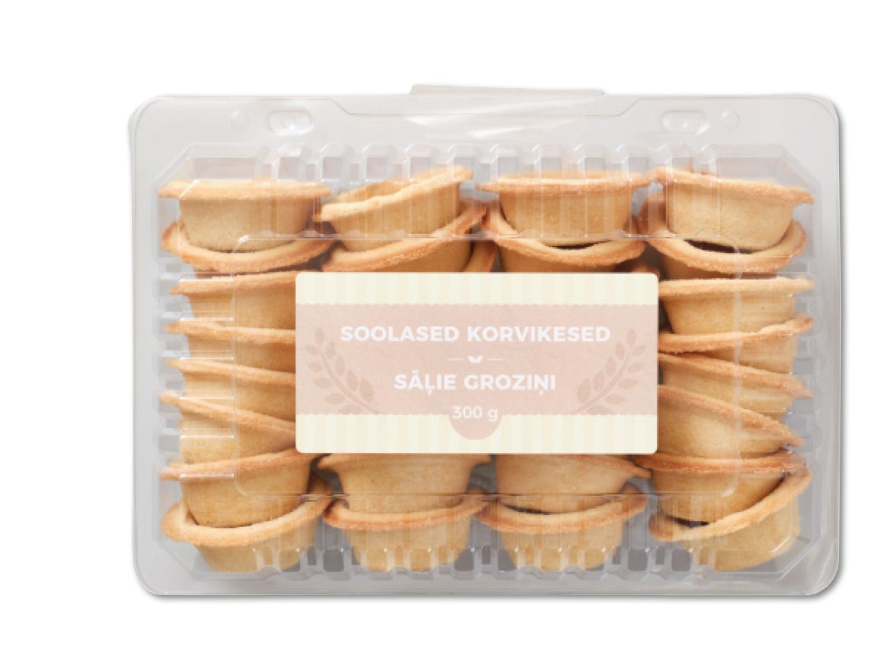Iepakojumā ar 300g saldajām groziņiem 'Soolasēd korvikesed'.