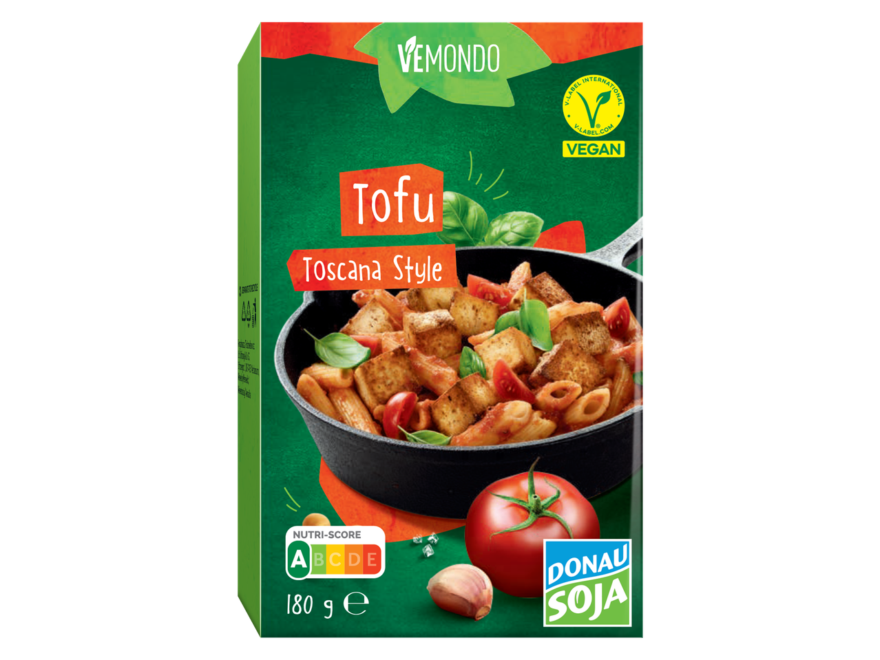 Vemondo Toszkána stílusú tofu és Donau Soja: tészta és tofu szószban.