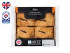 Deluxe pork sausage rolls, Red Tractor certified.