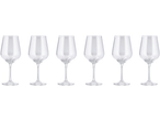 Sortido de copos SILVERCREST®: seis copos de vinho sobre um fundo preto.