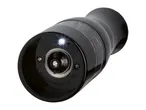 Bottom view of an electric salt or pepper mill with built-in light and coarseness dial