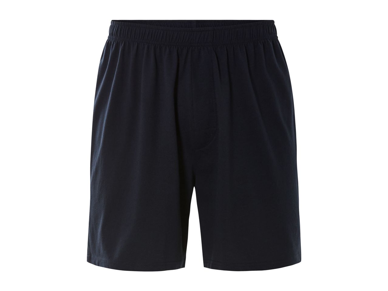 Black athletic shorts with an elastic waistband.