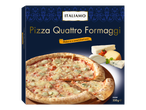 Pizza Quattro Formaggi Italiamo congelada, assada em forno a lenha.