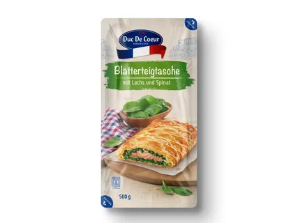 Duc de Coeur Blätterteigtasche mit Lachs und Spinat