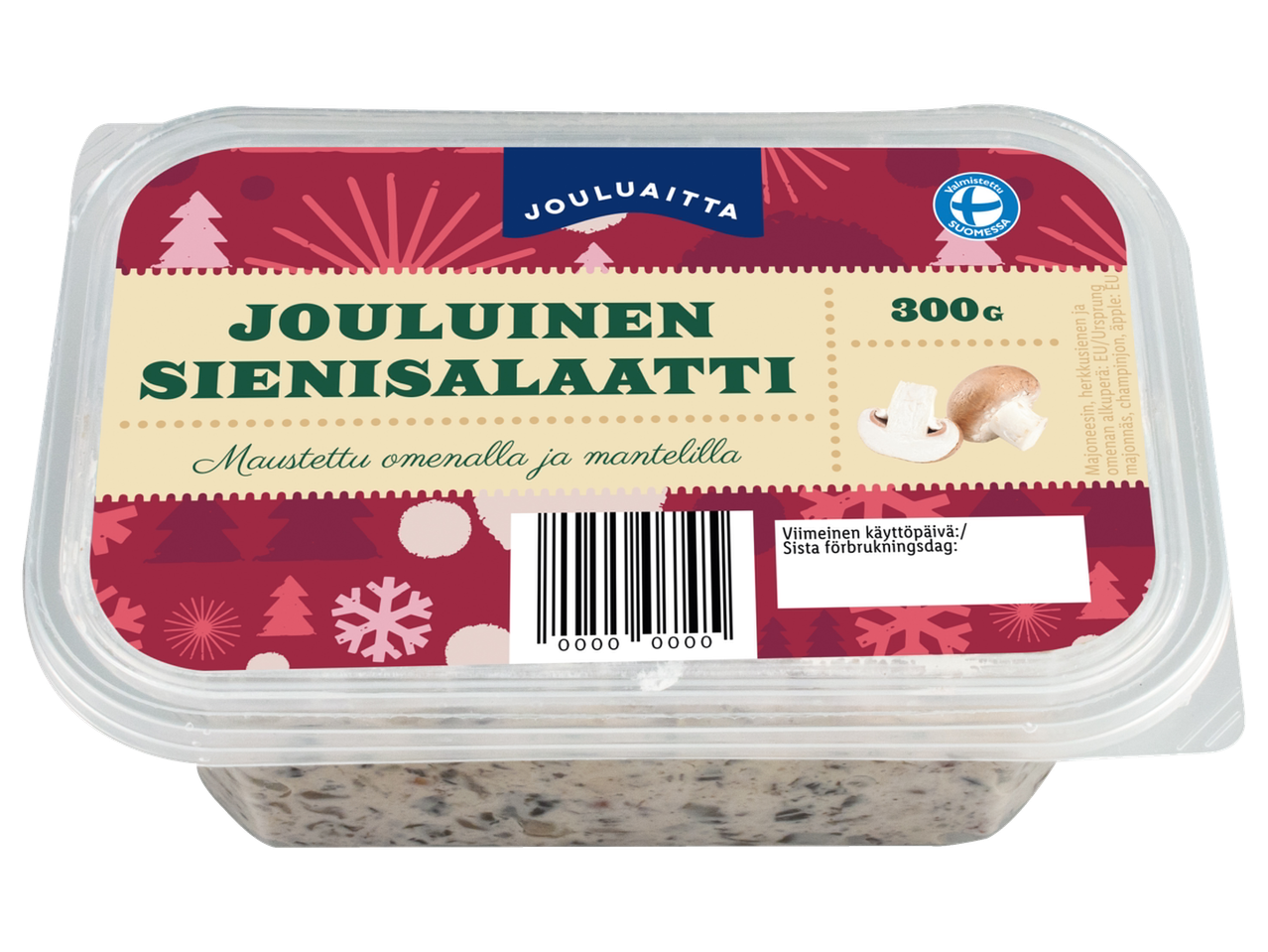 Jouluinen herkkusienisalaatti