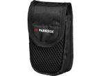 Black Parkside laser distance measurer pouch with mesh pocket.