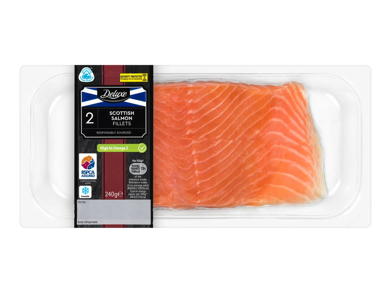 Deluxe Scottish Salmon: 2 fillets, responsibly sourced.