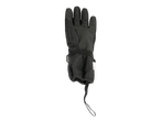 Black men's ski glove with a textured palm and a drawstring cuff, featuring a 3M Thinsulate tag.