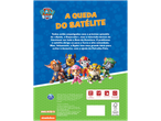 Livro da Patrulha Pata: A Queda do Satélite, com personagens e detalhes da história.