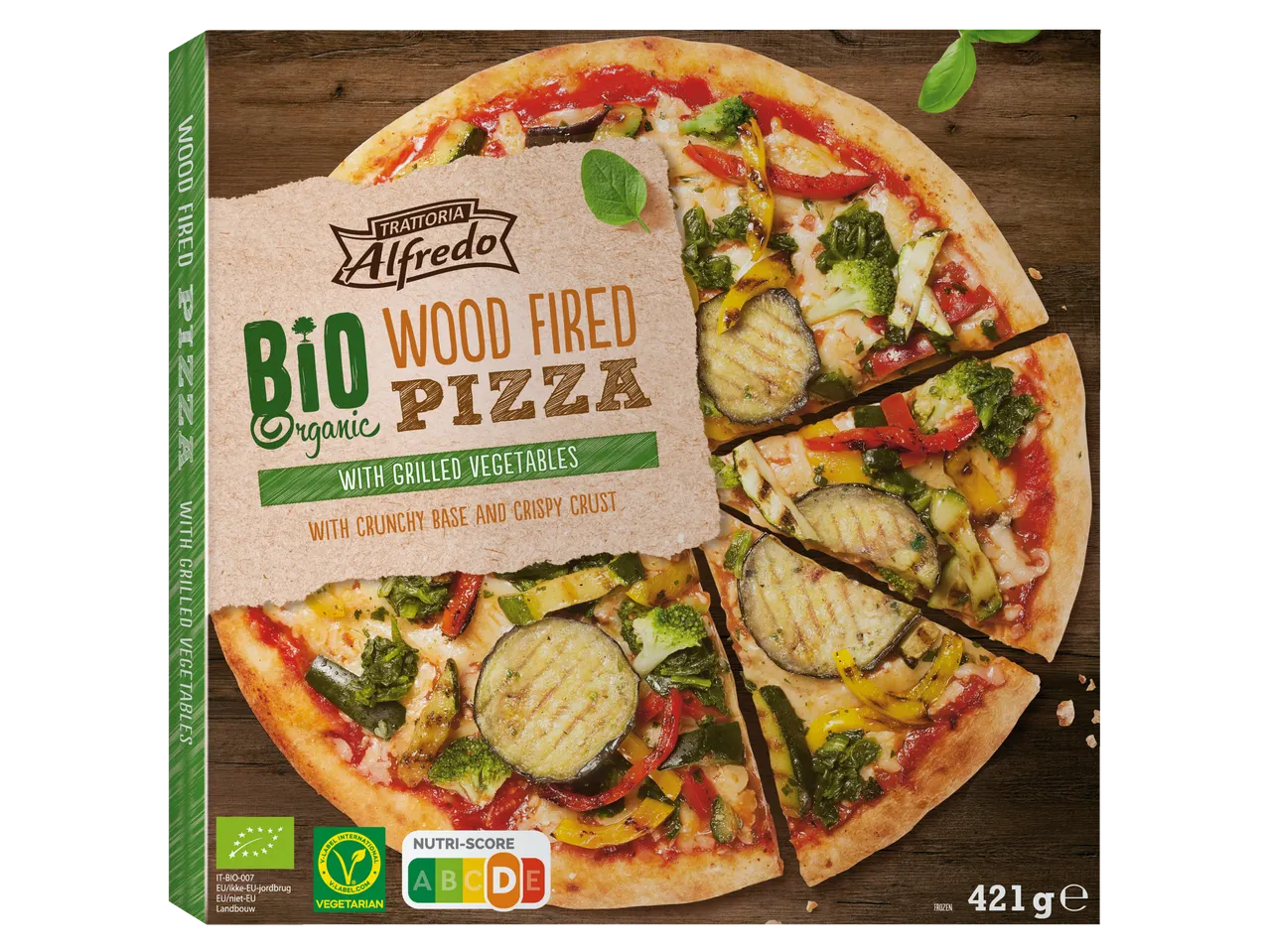 Trattoria Alfredo Bio Houtgestookte Pizza met Gegrilde Groenten