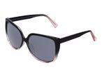 Black and pink gradient sunglasses with dark lenses
