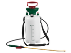 Parkside® Garden Pressure Sprayer with a white tank, green top, and red handle.