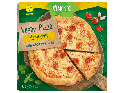Vegán margherita pizza