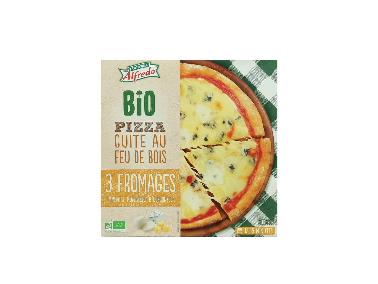 Aller en mode plein écran : Pizza feu de bois Bio 3 fromages - Image 1