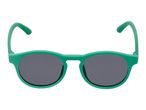Green round sunglasses with dark lenses