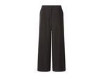 Dark brown wide-leg trousers with a textured finish and an elasticated waistband.