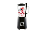 Liquidificador SILVERCREST preto com frutos vermelhos e iogurte no jarro de vidro.