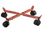 Adjustable plant caddy with four wheels