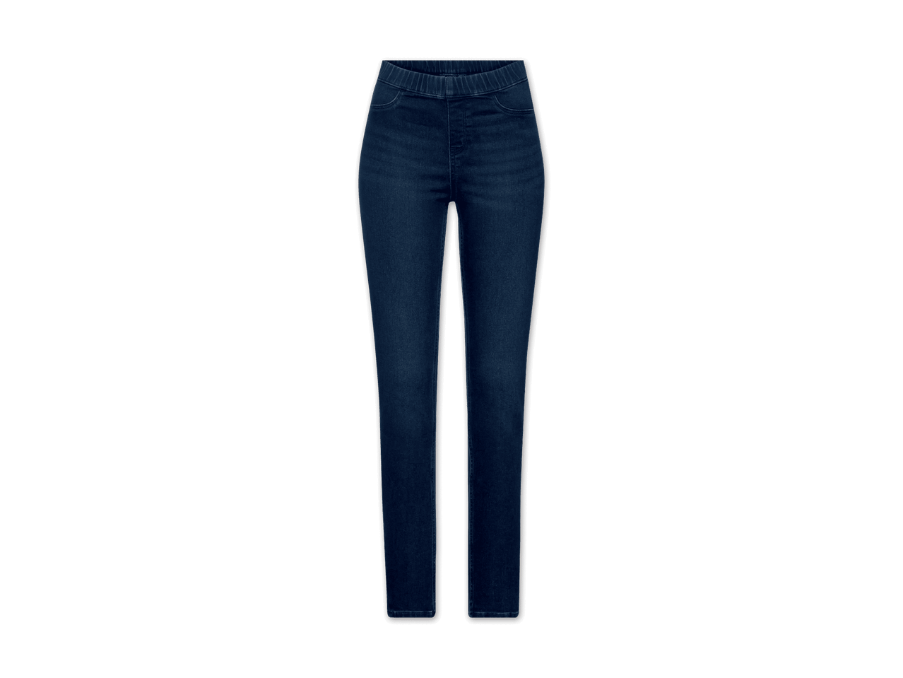 Dunkelblaue Damenjeans.