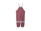 Pink waterproof overalls with light pink straps and reflective stripes