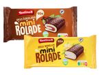 Dve embalaži mini rolad, čokoladna in vanilijeva, znamke Tušmarket.