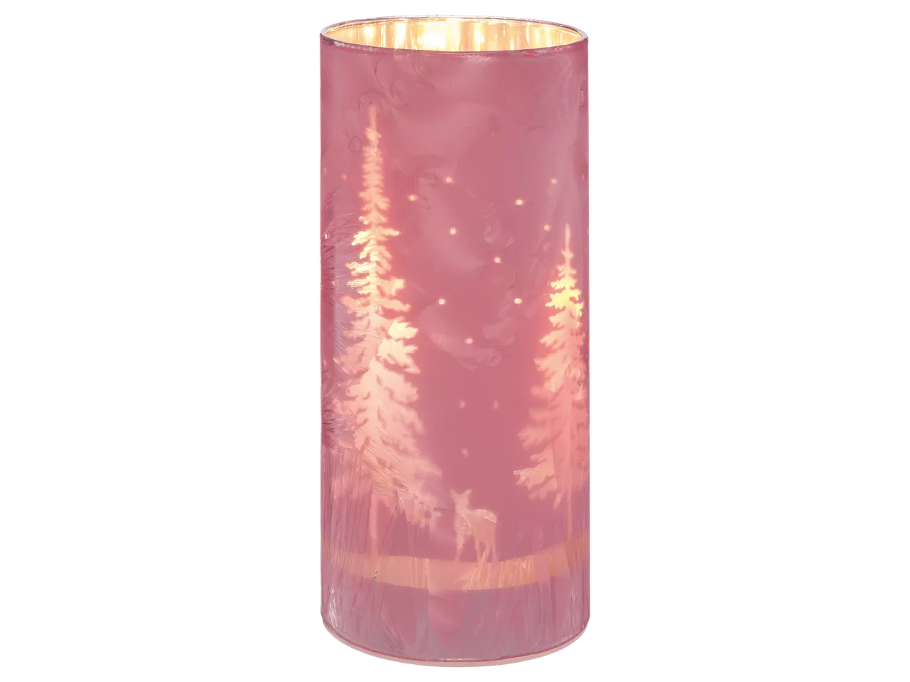 Livarno Home LED-dekoratiivvalgusti metsa- ja hirvemotiviga, roosa.