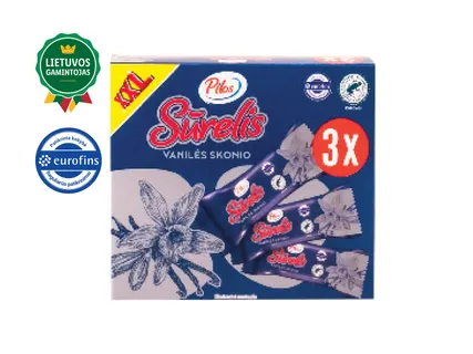 Glaistytas vanilės skonio varškės sūrelis „XXL“