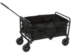 Carrinho dobrável preto CRIVIT com pega e rodas, ideal para transportar itens.