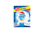 W5 WC blokk Fresh Power Ocean illattal, 4 darabos kiszerelésben, 3 az 1-ben tisztítóerővel.