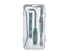 PARKSIDE® pry bar and crowbar set in a clear plastic case.