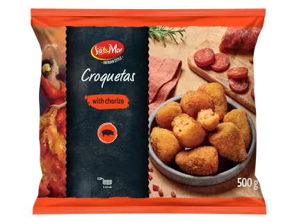 Krokiety nadziewane chorizo