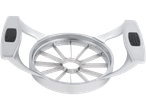 Tăietor de fructe cu disc metalic și mânere ergonomice.