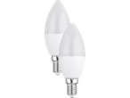 Δύο λευκοί λαμπτήρες LED LIVARNO home.