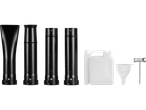 PARKSIDE® petrol leaf blower accessories: tubes, fuel can, funnel, and tool.