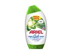 Ariel Gel laundry detergent: mega pack, removes stains at low temperatures.