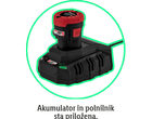 Akumulator in polnilnik sta priložena.