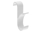 White plastic over-the-door hook