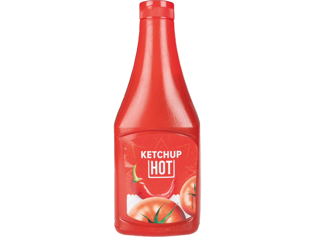 Sticla de ketchup iute.