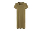 Olive green long t-shirt dress.