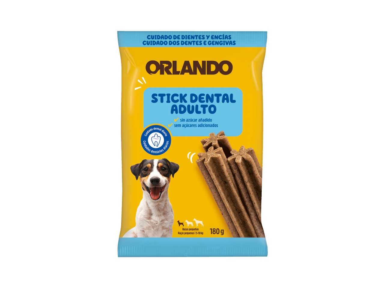 Petiscos dentais Orlando Stick Dental Adulto para raças pequenas.