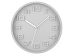 Orologio da parete grigio con numeri arabi.