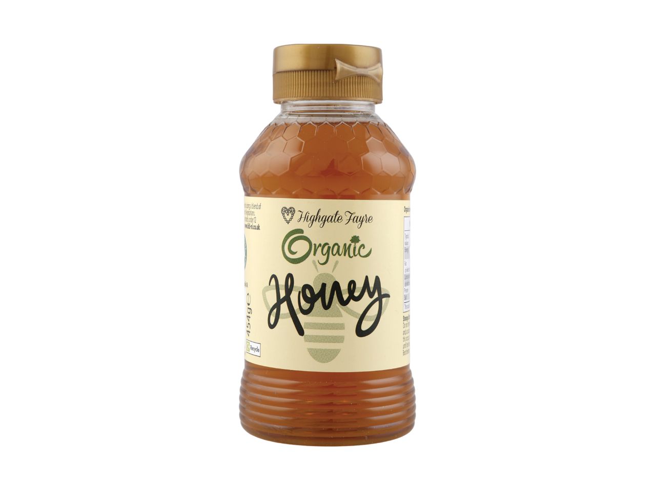 A bottle of Perfect Bee Organics Honey.