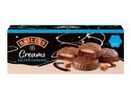 Baileys Salted Caramel Creams chocolate box with chocolates and caramel pieces.