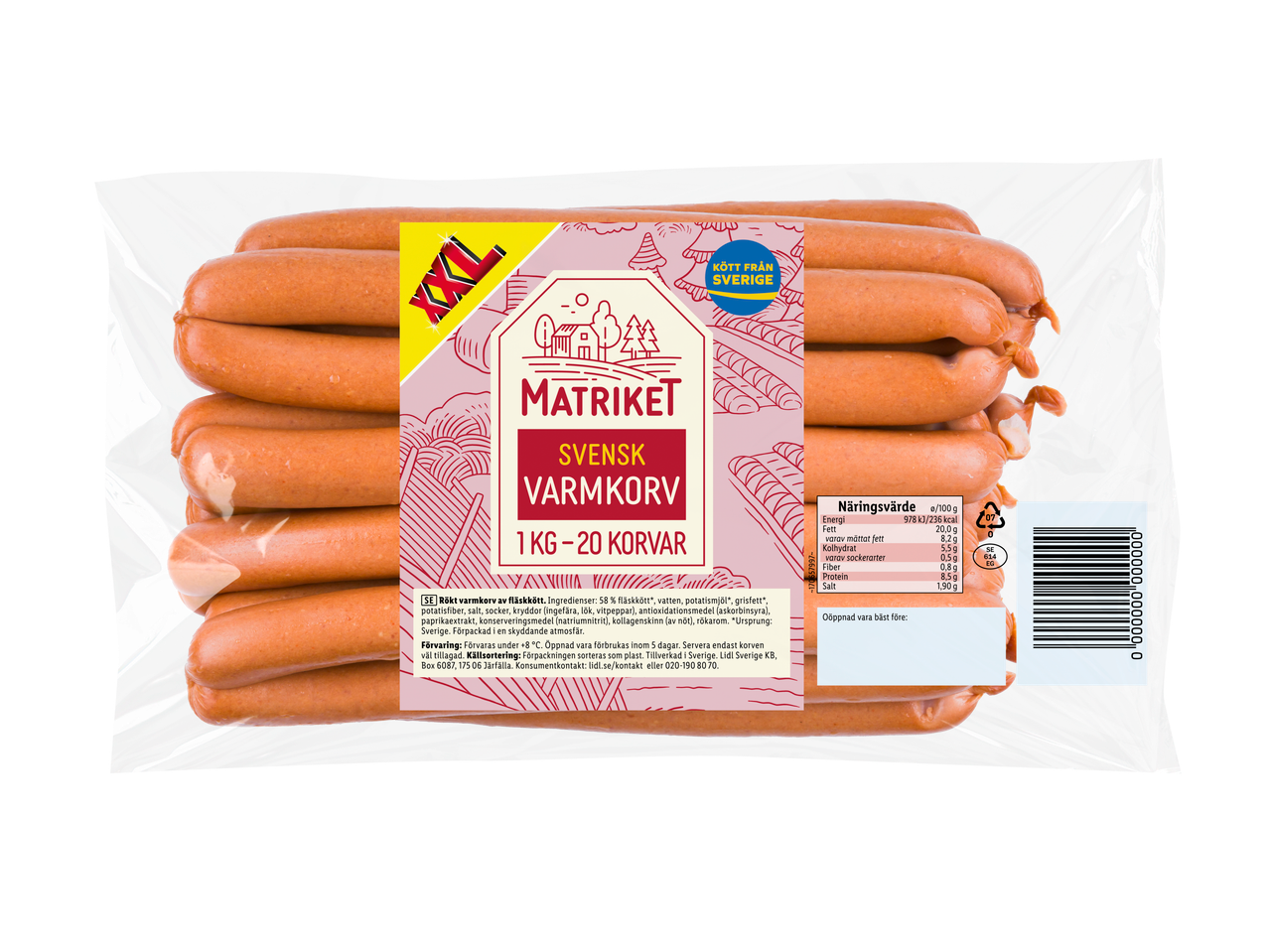 Matrikets svenska korv (1 kg).