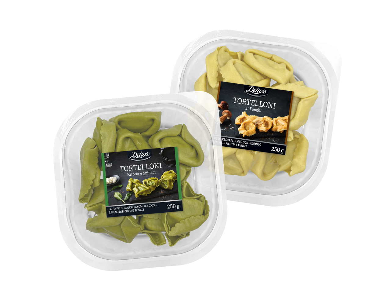 Tortelloni ricotta e spinaci o ai funghi