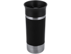 Silvercrest® termokrūze melnā un sudraba krāsā, izolēta dzērienu uzturēšanai karstā vai aukstā stāvoklī.