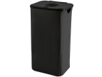 Cesto preto EASYMAXX para recolha de garrafas e latas com abertura superior.