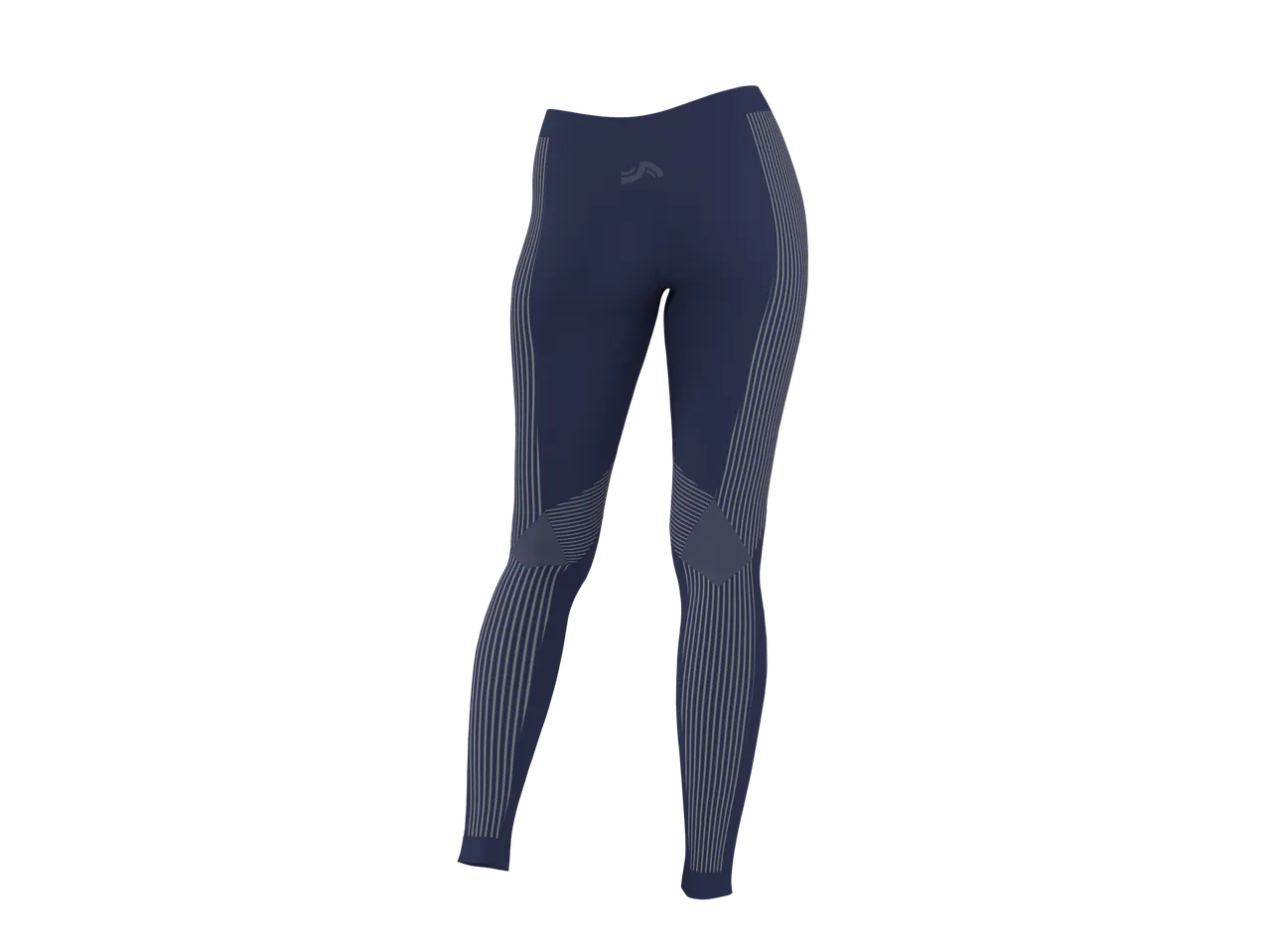 Blue CRIVIT® seamless thermal leggings with light stripes