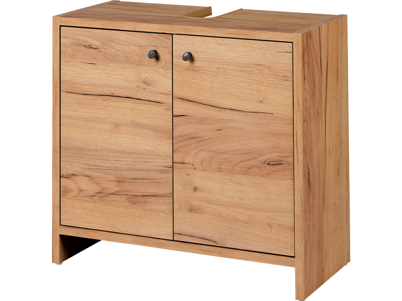 LIVARNO kupatilski nameštaj u izgledu drveta sa dva ormarića i izrezom za lavabo