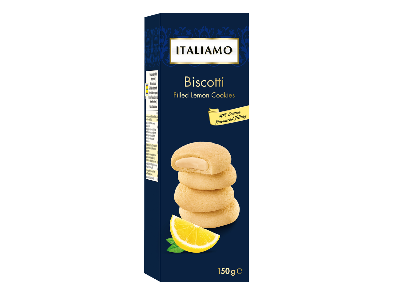 Biscoitos ITALIAMO Biscotti com recheio de limão.